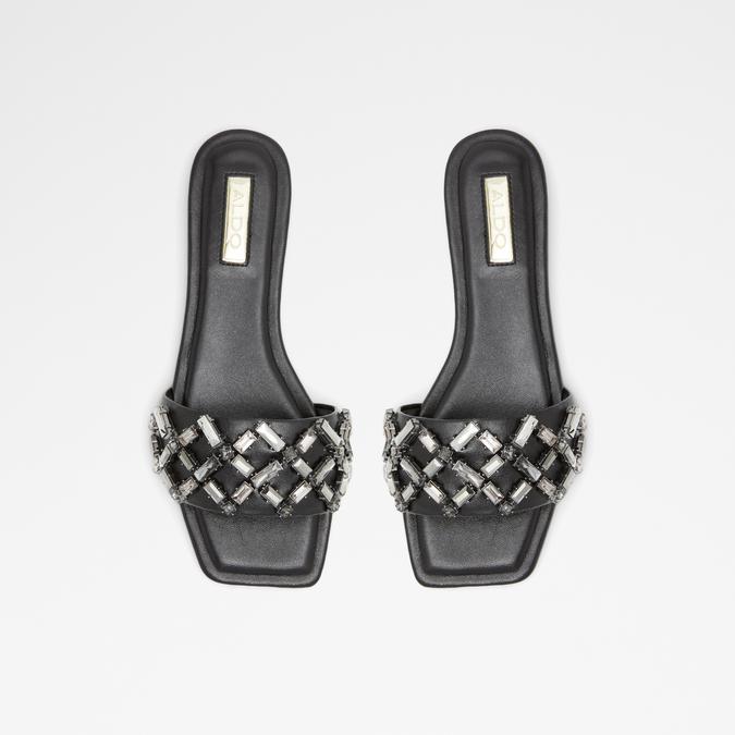 Boasa Women's Black Flat Sandals