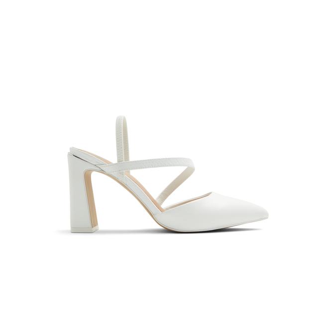 Call it Spring Faunaa Women's White Block Heel Shoes