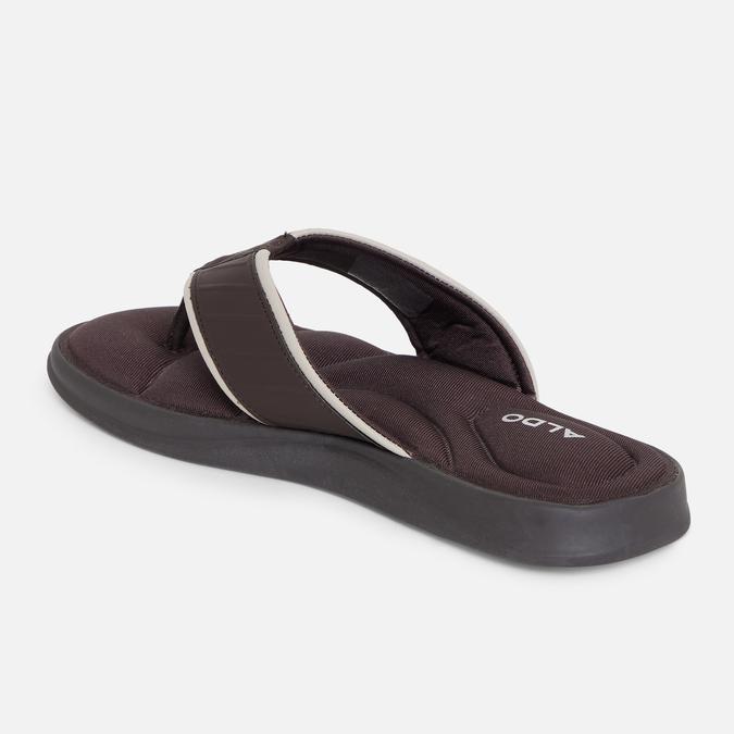 Rassen Men's Dark Brown Thong Sandals