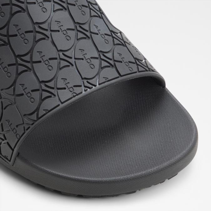 OSKAR-IN Black Men Single Strap Sandals image number 4
