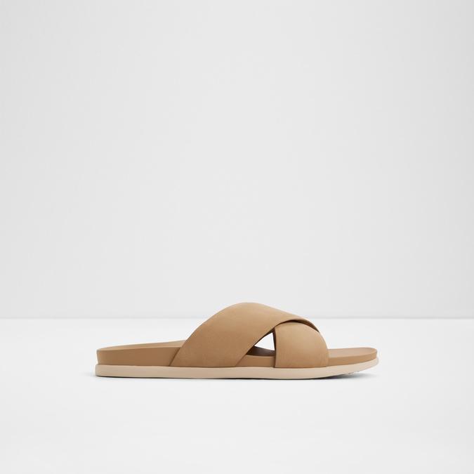 MARRINA-IN Beige Men Double Band Sandals