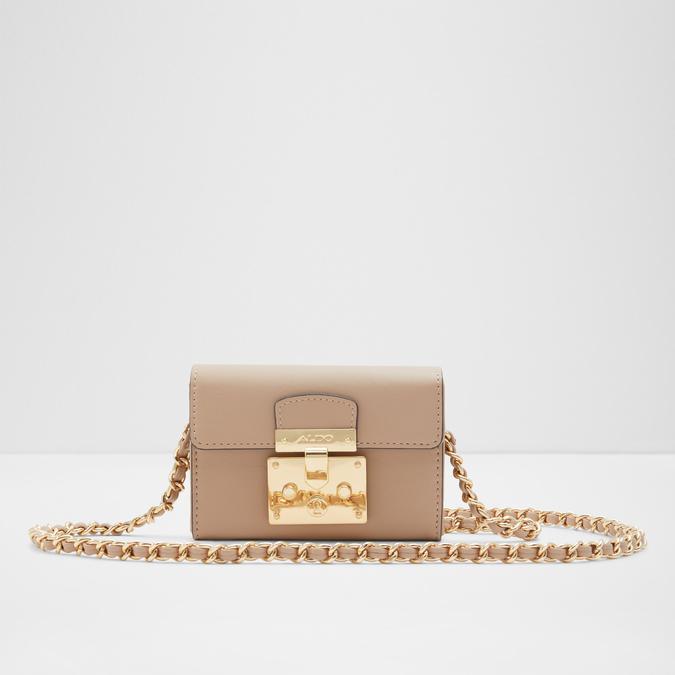 Meratha Women's Beige Wallet On A Chain