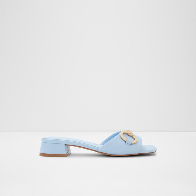 Faiza Women's Blue Block Heel Sandals