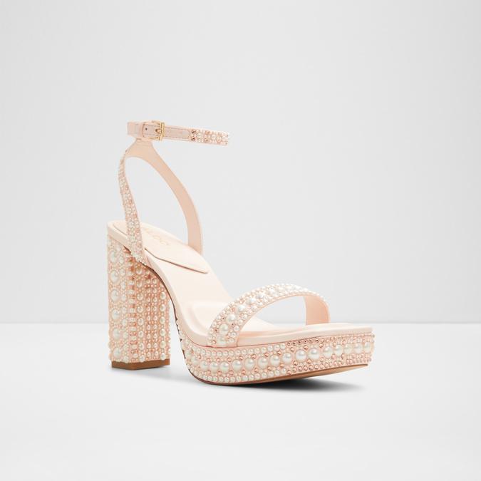 Lulu Women's Light Pink Block Heel Sandals image number 4
