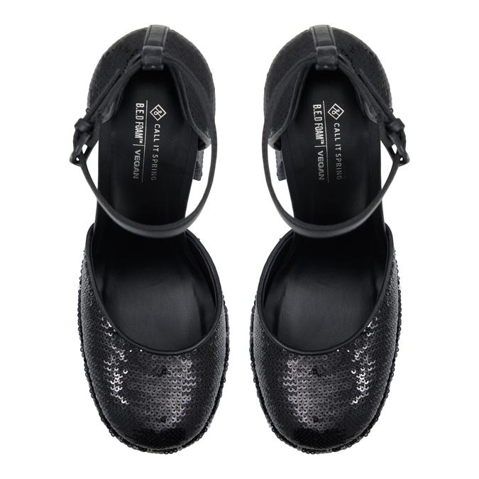 Anabelle Women's Black Block Heel Shoes