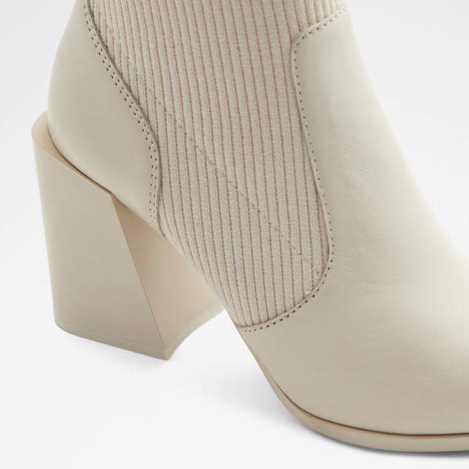 Ganina Women's White Ankle Boots image number 5