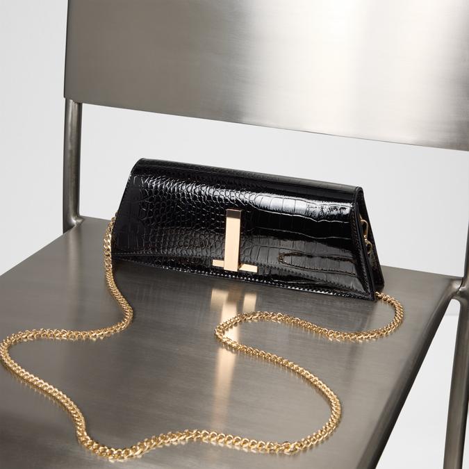 MMYCHAELA Black Overflow Women Clutch image number 3