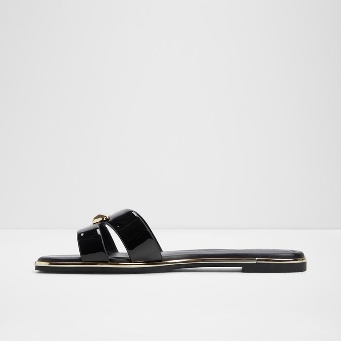 Kharine-In Women's Black Flat Sandals image number 3