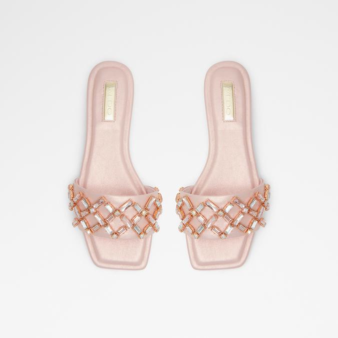 Boasa Women's Light Pink Flat Sandals