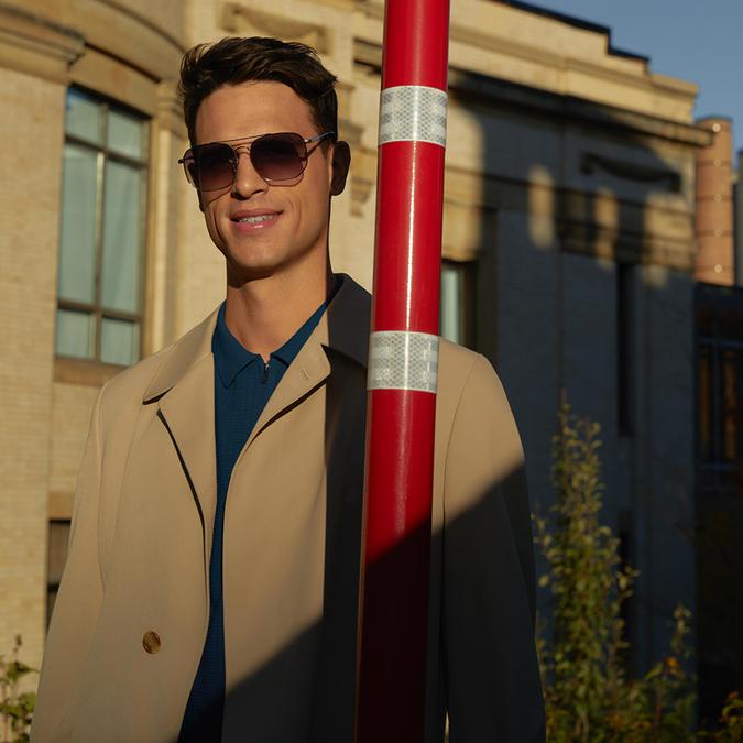 Magor Men's Black On Gold Sunglasses