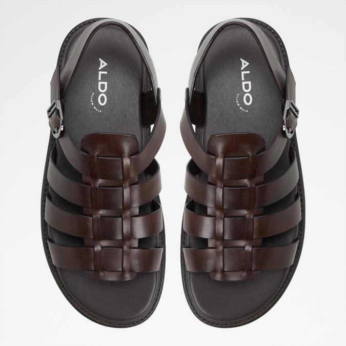 Warleya-In Men's Brown Strap Sandals
