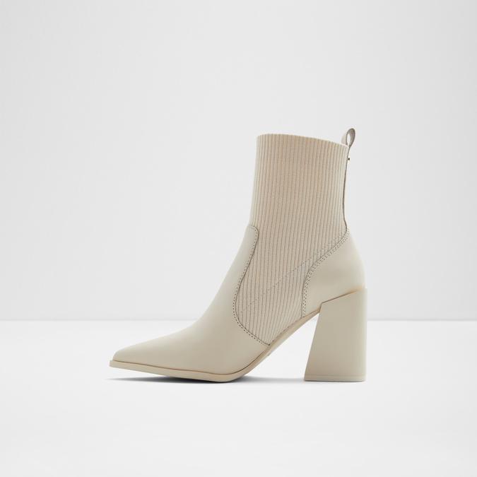 Ganina Women's White Ankle Boots image number 3