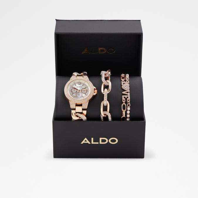 Crardowen Women's Rose Gold Watch Andbraceletset