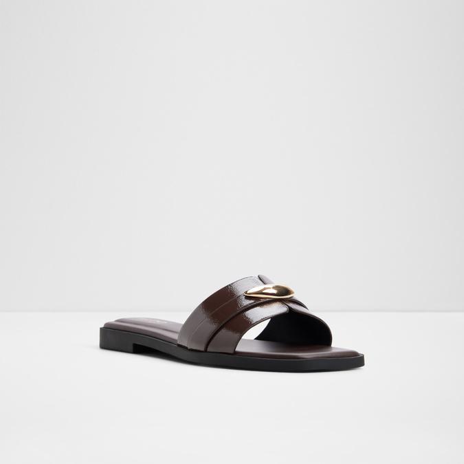 BRIELAA-IN DARK BROWN Women Flat Sandals image number 3