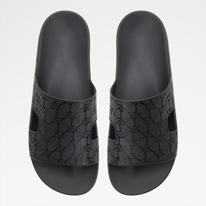 OSKAR-IN Black Men Single Strap Sandals image number 5