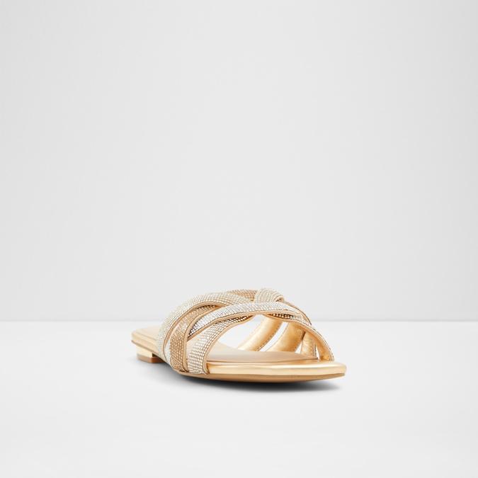 Corally Women's Gold Flat Sandals image number 4