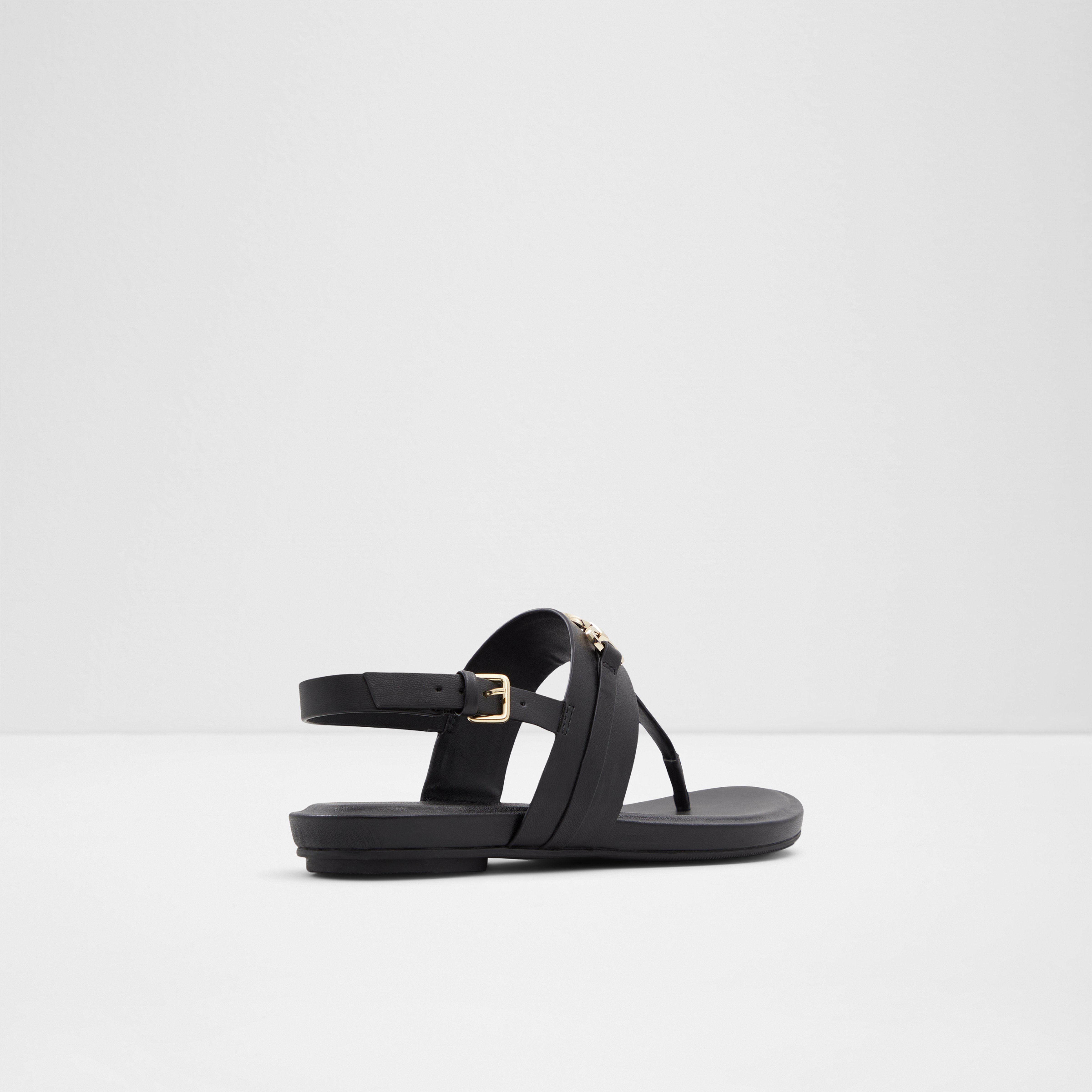 Deveteriel-In Women's Black Flat Sandals image number 2