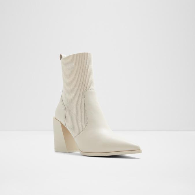 Ganina Women's White Ankle Boots image number 4