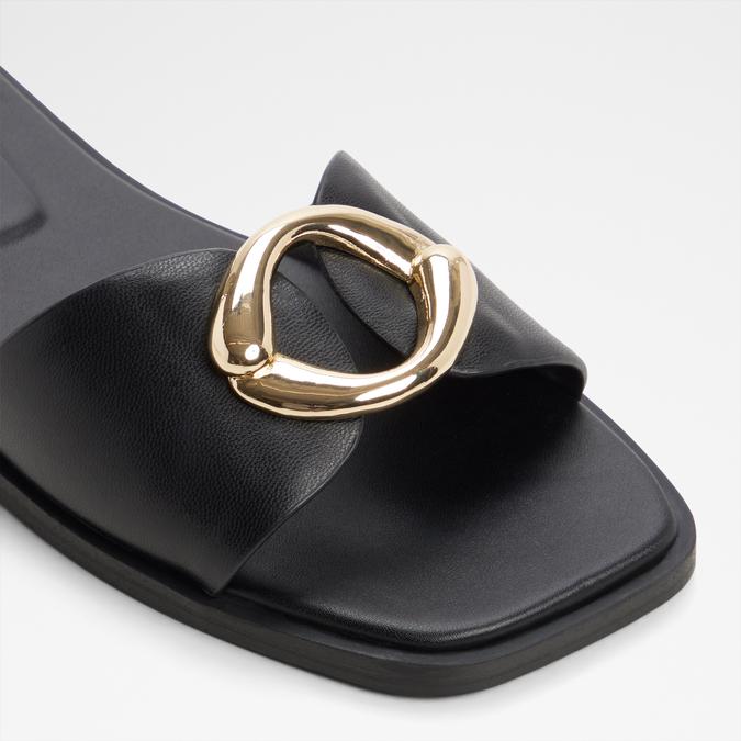 BIGGIN BLACK Women Flat Sandals image number 4