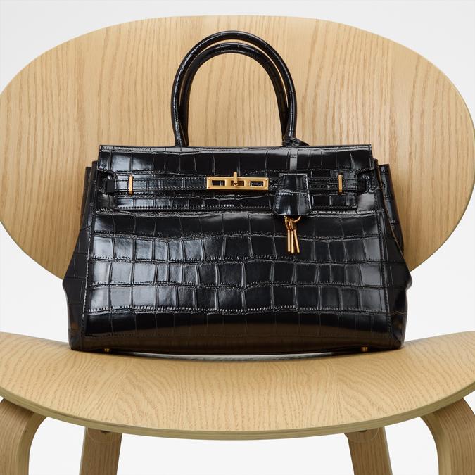 ZARKAA Black Overflow Women Satchel image number 4