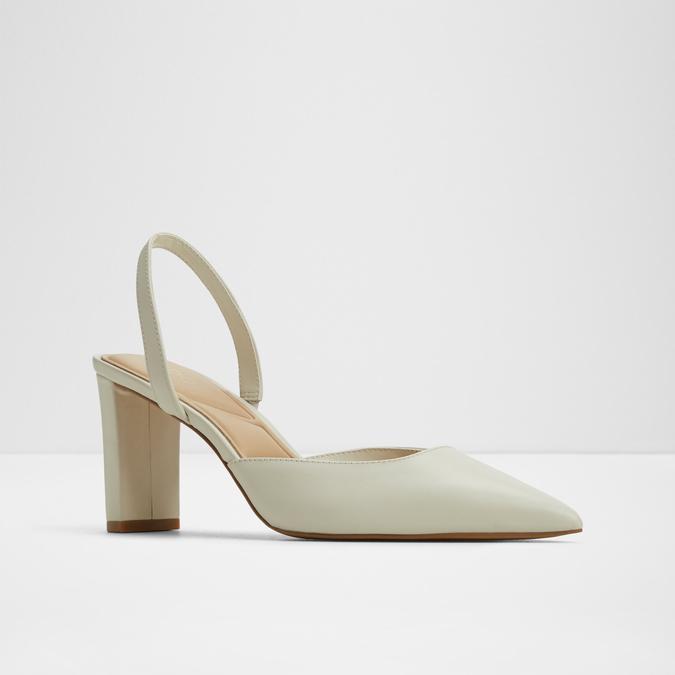 Olaeldan-In Women's White Block Heel Shoes image number 4