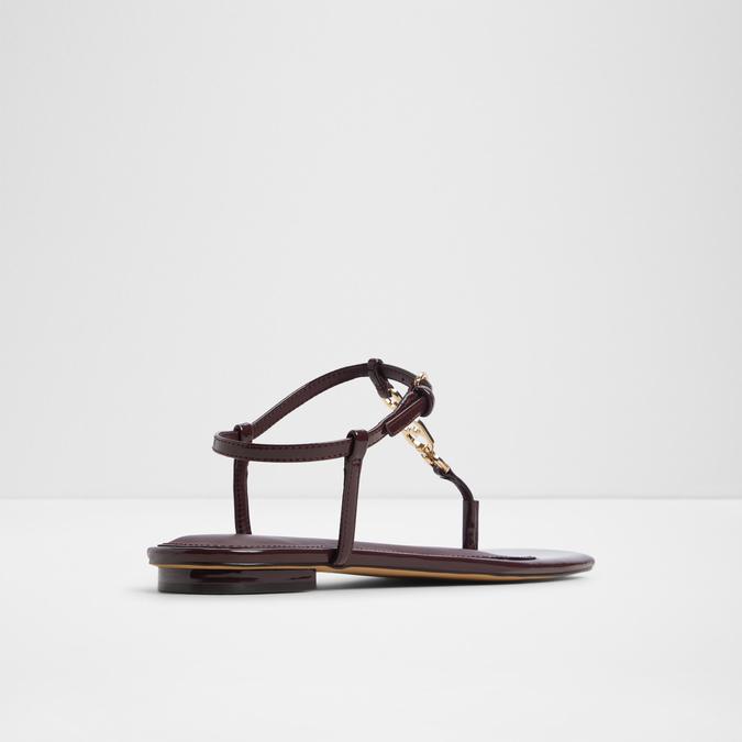 Lorenza-In Women's Bordo Flat Sandals image number 2