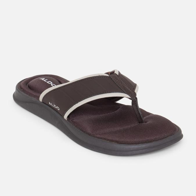 Rassen Men's Dark Brown Thong Sandals