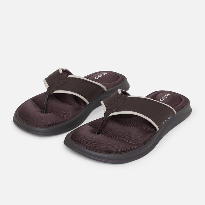 Rassen Men's Dark Brown Thong Sandals image number 5