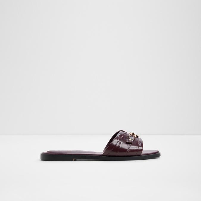 ALAMASSIA-IN Burgundy Women Flat Sandals