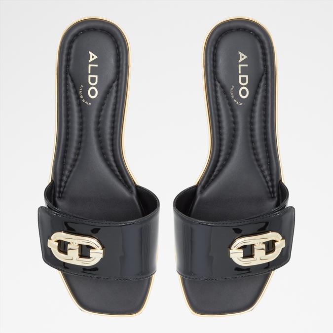 Remila Women's Black Flat Sandals