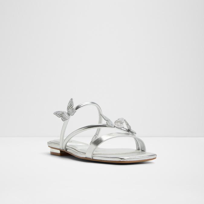 Flyhigh-In Women's Silver Flat Sandals image number 5