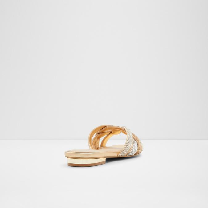 Corally Women's Gold Flat Sandals image number 2