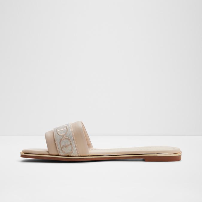 Tendre-In Women's Beige Flat Sandals image number 3