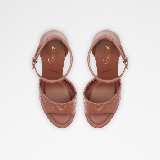 Milena Women's Rust Block Heel Sandal