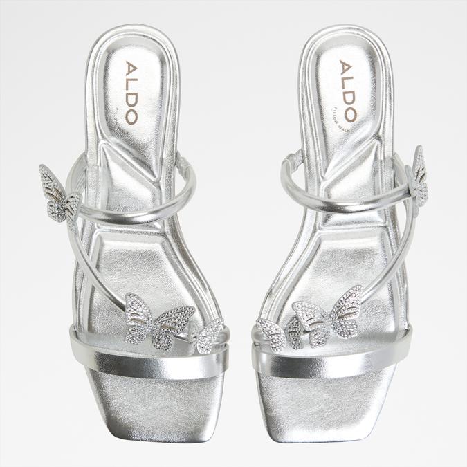 Flyhigh-In Women's Silver Flat Sandals image number 2