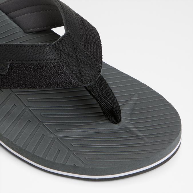 Kegana-In Men's Black Thong Sandals image number 5