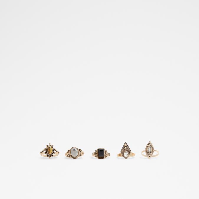 Umarelia Women's Black On Gold Rings