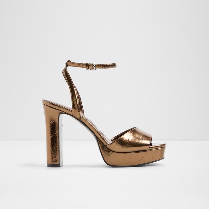 CHICGLEAM-B BRONZE Women Block Heel Sandals