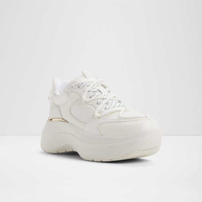 Andreea-In Women's White Sneaker Wedges image number 4