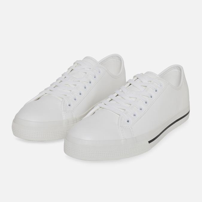 Strollen Men's White Sneakers image number 5