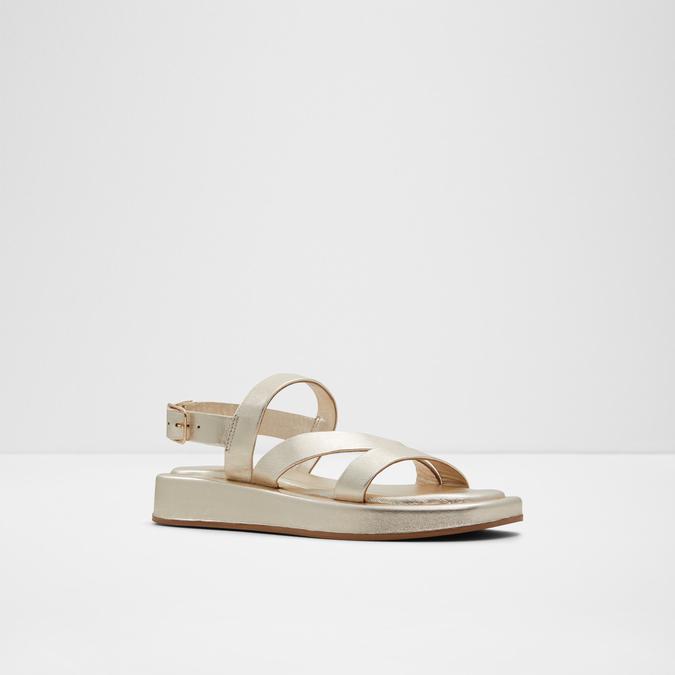 Rimsky Women's Champagne Flat Sandals image number 4