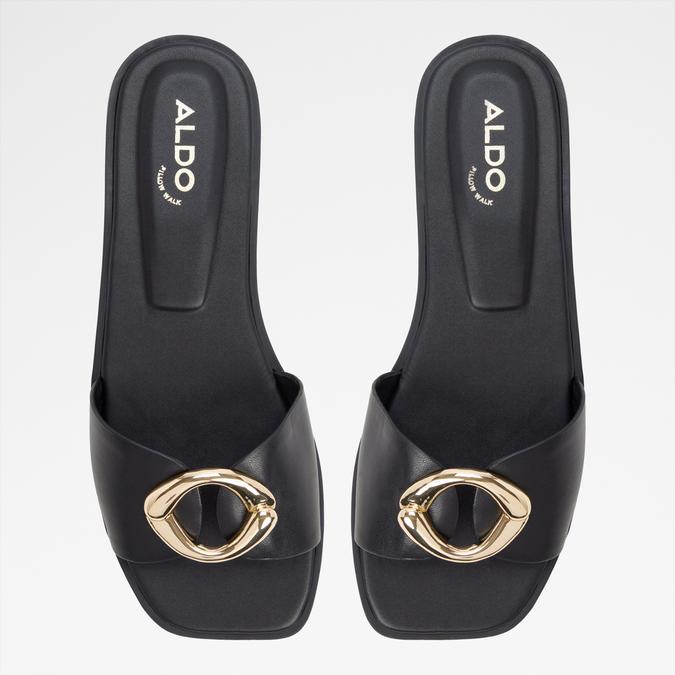 BIGGIN BLACK Women Flat Sandals image number 5