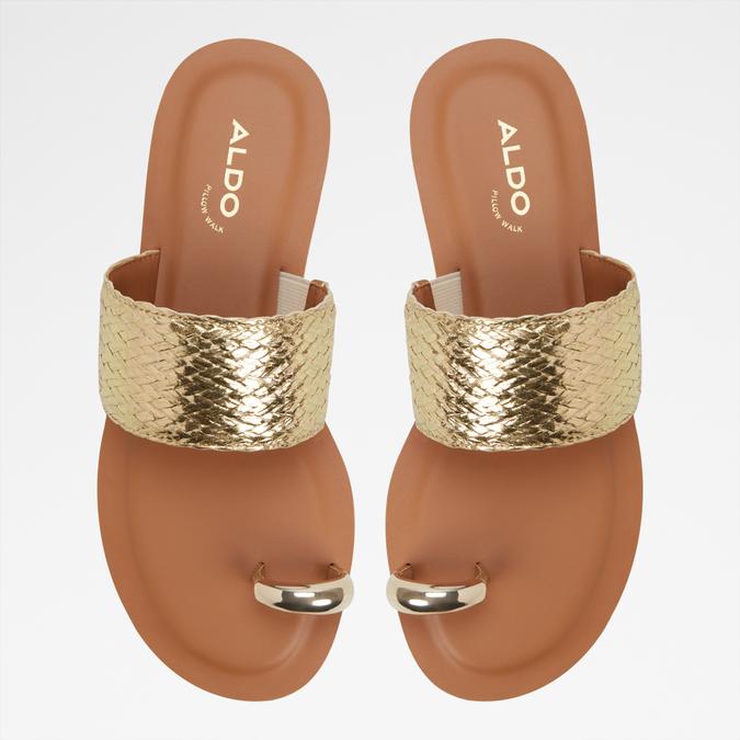Beachwalk-In Women's Gold Flat Sandals