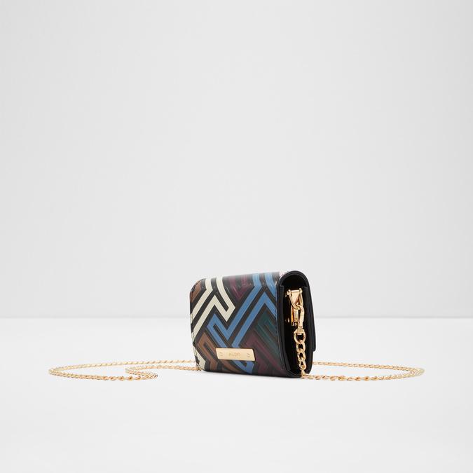 Manifest Women's Black On Gold Wallet On A Chain